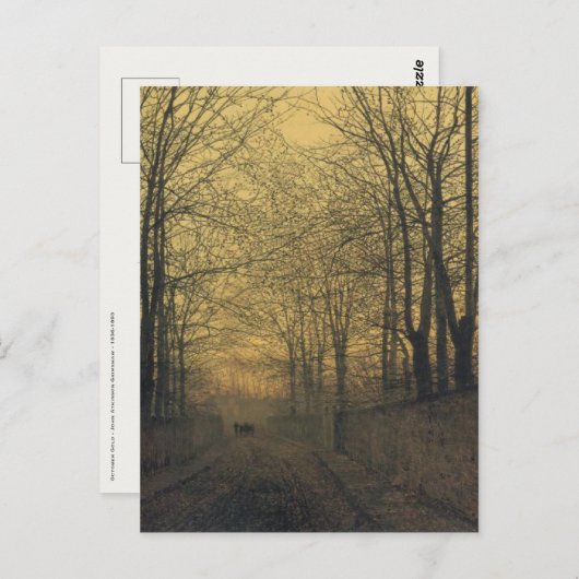 Briefkaart met John Atkinson Grimshaw Painting (Voorkant / Achterkant)