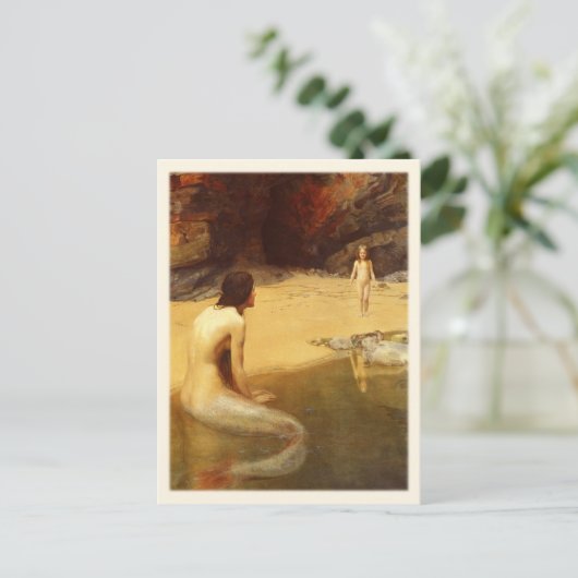 Briefkaart met John Collier Painting (Staand voorkant)