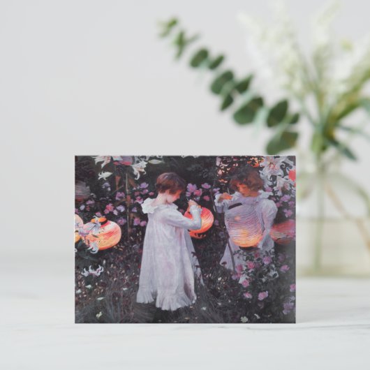 Briefkaart met John Singer Sargent schilderen (Staand voorkant)