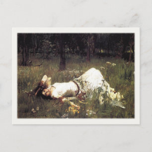 Briefkaart met John William Waterhouse Painting