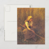 Briefkaart met Jules Breton Schilderen (Voorkant / Achterkant)