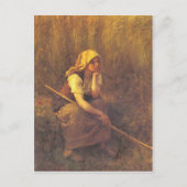 Briefkaart met Jules Breton Schilderen (Voorkant)