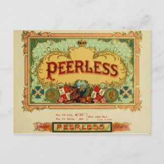 Briefkaart met kaarabel - "Peerless"
