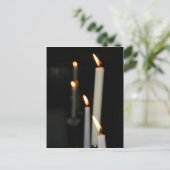 Briefkaart met kaarsen (Staand voorkant)