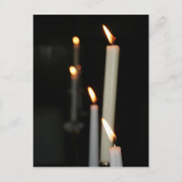 Briefkaart met kaarsen