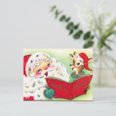 briefkaart met kerst-kerstfeestdag (Staand voorkant)