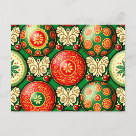 Briefkaart met kerst ornament illustratie