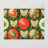 Briefkaart met kerst ornament illustratie (Voorkant)