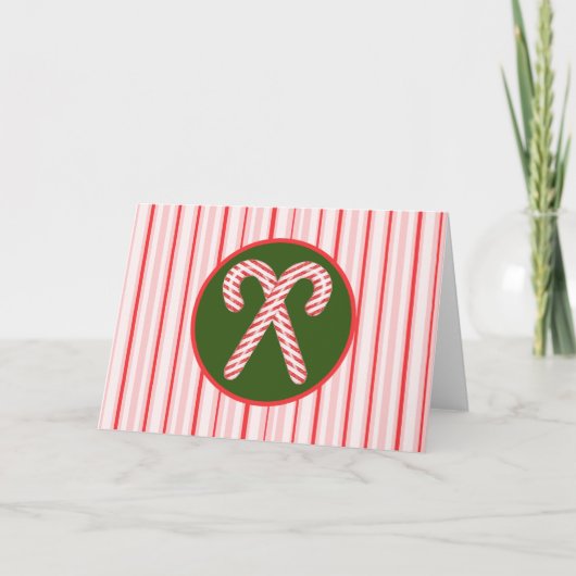 Briefkaart met kerst/pepermunt (Voorkant)