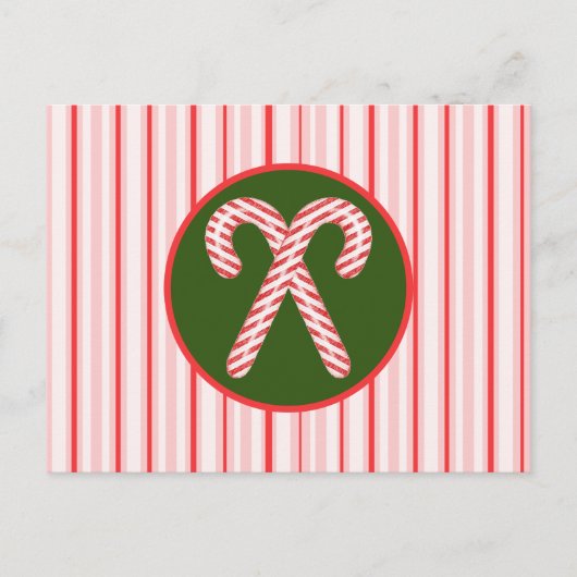 Briefkaart met kerst/pepermunt (Voorkant)