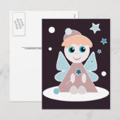 Briefkaart met kerstangel (Voorkant / Achterkant)