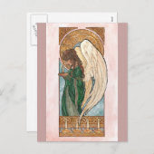 Briefkaart met kerstangel (Voorkant / Achterkant)