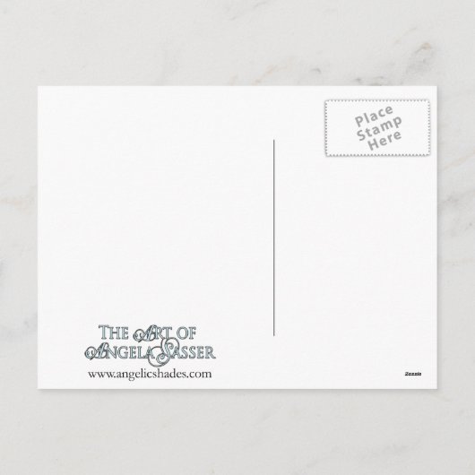 Briefkaart met kerstangel (Achterkant)