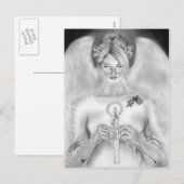 Briefkaart met kerstangel (Voorkant / Achterkant)