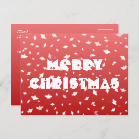 Briefkaart met kerstangels (Voorkant / Achterkant)