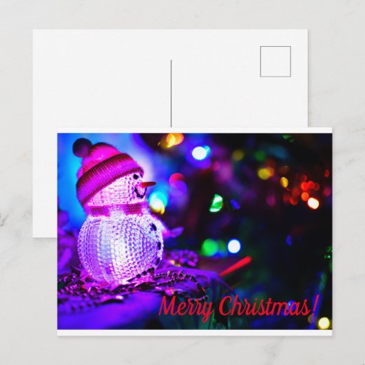 Briefkaart met kerstbliksem (Voorkant / Achterkant)