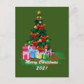 Briefkaart met kerstbomen (Voorkant)