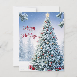 Briefkaart met kerstbomen