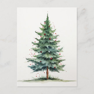 Briefkaart met kerstbomen
