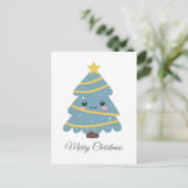Briefkaart met kerstbomen (Staand voorkant)
