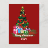 Briefkaart met kerstbomen (Voorkant)