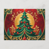 Briefkaart met kerstbomen (Voorkant)