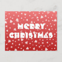 Briefkaart met kerstbomen