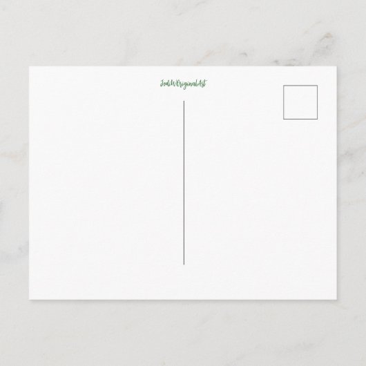 Briefkaart met kerstbomen (Achterkant)