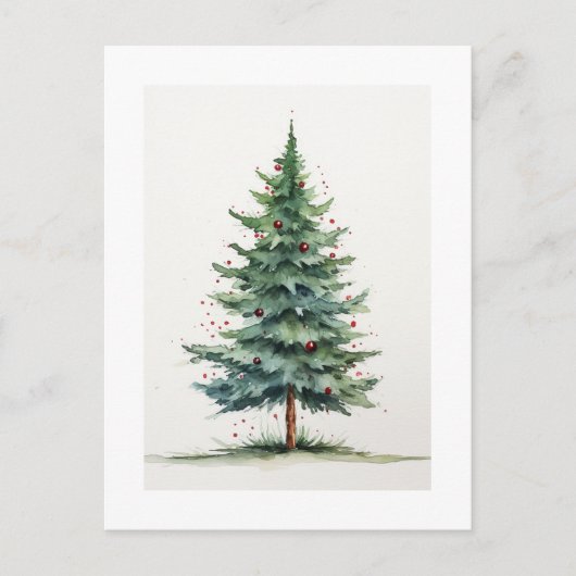 Briefkaart met kerstbomen (Voorkant)