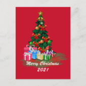 Briefkaart met kerstbomen (Voorkant)