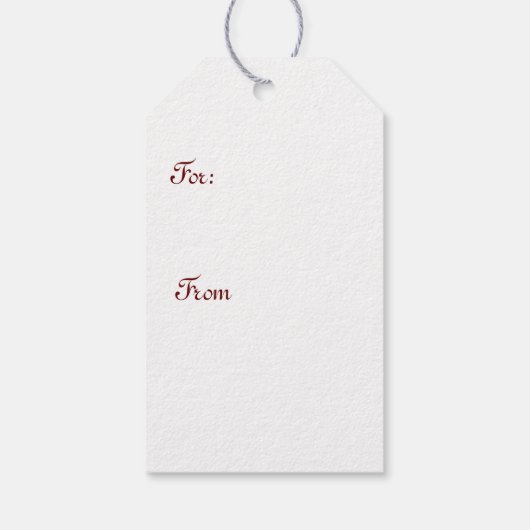 Briefkaart met kerstbomen cadeaulabel (Achterkant)