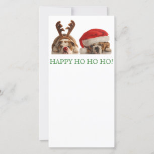 Briefkaart met kerstbultruien