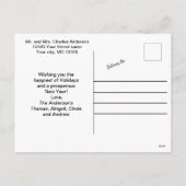 Briefkaart met kerstcadeau-koekjes feestdag (Achterkant)