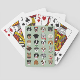 Briefkaart met kerstcadeaupatroon pokerkaarten