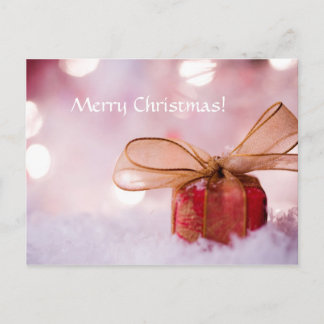 Briefkaart met kerstcadeaus