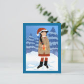 Briefkaart met kerstcadeaus (Staand voorkant)