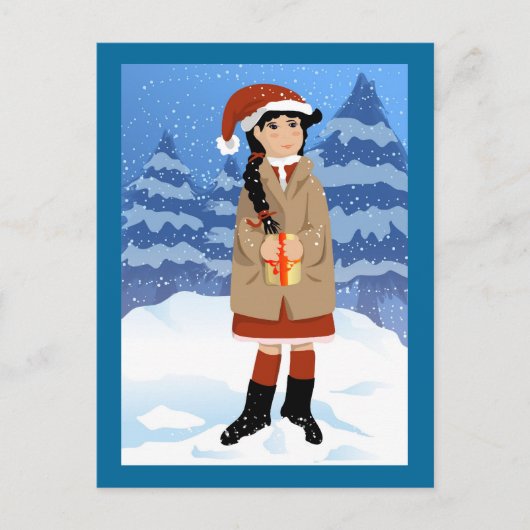 Briefkaart met kerstcadeaus (Voorkant)