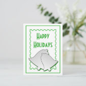 Briefkaart met kerstcadeaus (Staand voorkant)