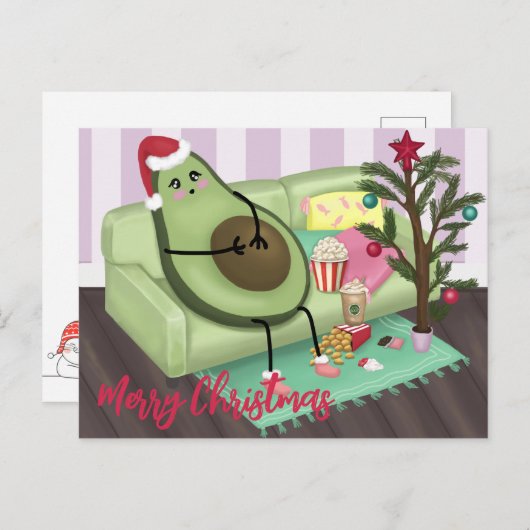 Briefkaart met kerstcadeaus (Voorkant / Achterkant)