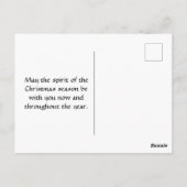 Briefkaart met kerstcadeautjes met feestelijke beg (Achterkant)