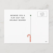 Briefkaart met kerstfeestdag fietsen (Achterkant)