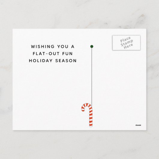 Briefkaart met kerstfeestdag fietsen (Achterkant)