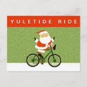 Briefkaart met kerstfeestdag fietsen (Voorkant)