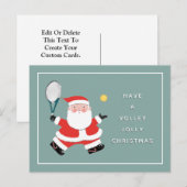 Briefkaart met kerstfeestdag in Tennis (Voorkant / Achterkant)