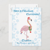 Briefkaart met kerstfeestdag voor kerstfeestdagen (Voorkant / Achterkant)