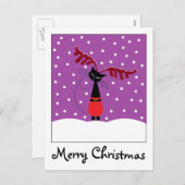 Briefkaart met kerstfeestdag voor rendieren (Voorkant / Achterkant)