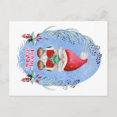 Briefkaart met kerstgrint (Voorkant)