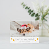 Briefkaart met kersthondenfoto's (Staand voorkant)