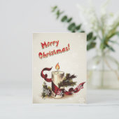 Briefkaart met kerstkaarsen (Staand voorkant)