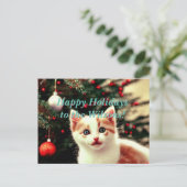 Briefkaart met kerstkeuten Prettige feestdagen (Staand voorkant)